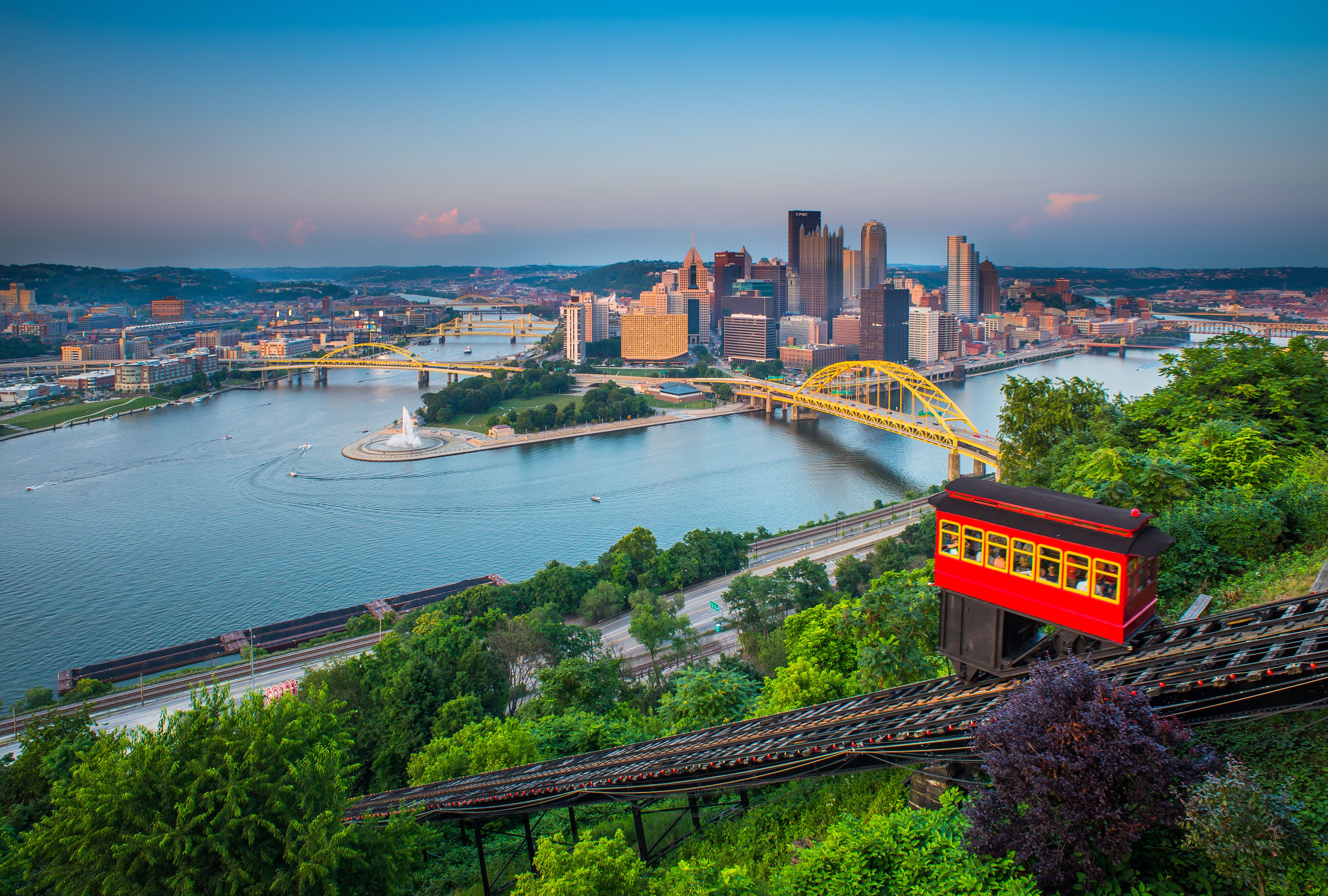 overview of city of pittsburgh from mount washington